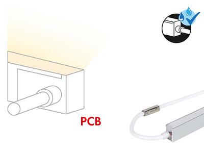 ANSCHLUSSKABEL SIDE links, 2-POL für FLEX STRIP OPAL SHAPE* + HAMBURG, weiss, pro m