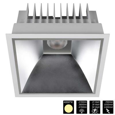 DOWNLIGHT ARENA 200 SQUARE, reflector silver, NW