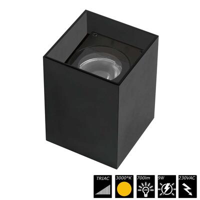 BLOX WALL IP, 6W, black, 230 VAC, 3000°K