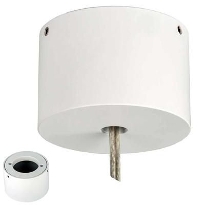 Ceiling base round white, inkl. Powercable