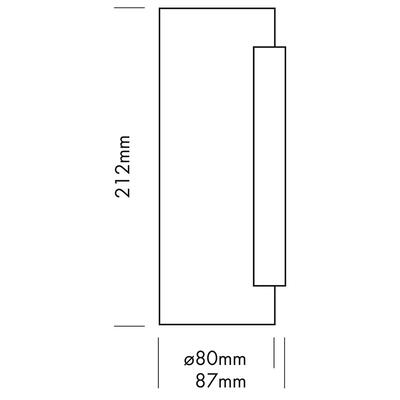 DRUM WALL IP UPDOWN, 2x6W, black, 230 VAC, 3000°K