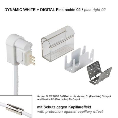 supply connector bottom right 02 IP67 to open wires PRO DYNAMIC WHITE + DIGITAL