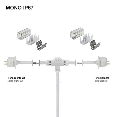 Y-supply connector IP67 FLAT MONO