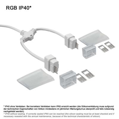 Y-supply connector IP65 FLAT RGB