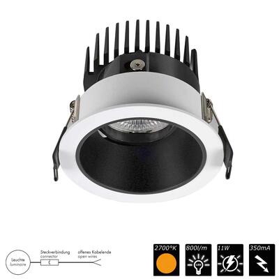 DOWNLIGHT FLEXIO SWIVEL, white > black, 25°, SWW