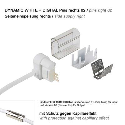 ANSCHLUSSKABEL Seiteneinspeisung rechts, 02 IP67 auf offenes Kabelende PRO DYNAMIC WHITE + DIGITAL