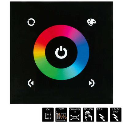 GLASS TOUCH PWM DIMMER RGB 3x 4A, weiss