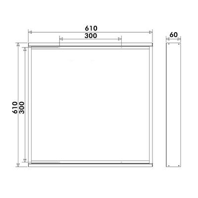 Mounting Frame 610x610mm to INFINITY PANEL, white
