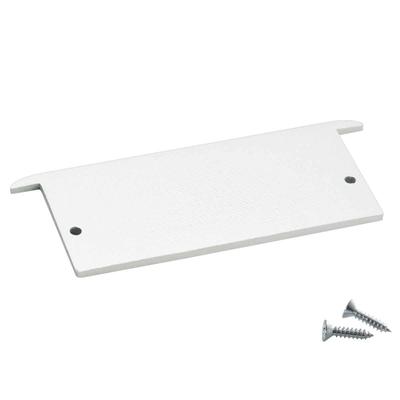 ALU END CAP L-LINE REC, FLAT, white