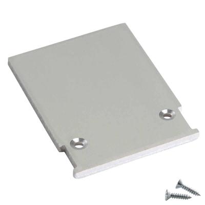 ALU END CAP M-LINE LOW, SQUARE, silver