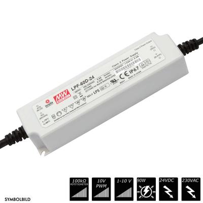MEAN WELL SWITCHING POWER SUPPLY BASIC dimmable IP67 24 VDC - 90 Watt