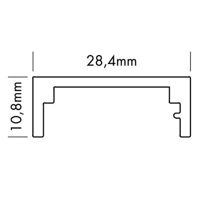 MONTAGE PROFILE für L-LINE 24, SQ-LINE 24, M-LINE 24 schwarz 2m