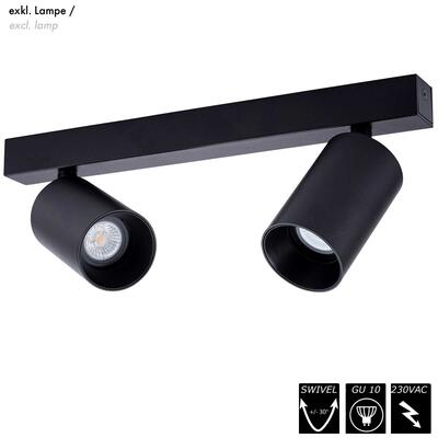 VISION - ORIENT 2 GU10, black, 230VAC, excl. Lamp