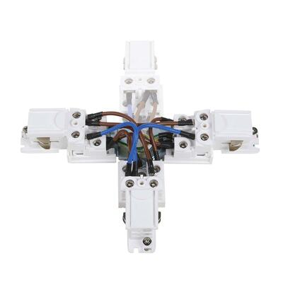 3 Fase Track T-Connector - white adjustable/left