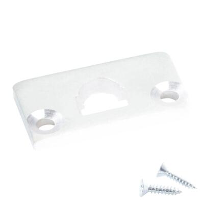 ALU END CAP S-LINE LOW, FLAT, with Hole, white