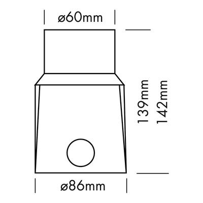 PVC plastic mounting sleeve for REC IP68 1x3 Watt