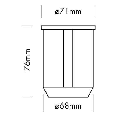PVC Standard German in-wall mounting box 68mm for REC EYE
