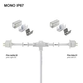 Y-supply connector IP67 FLAT MONO