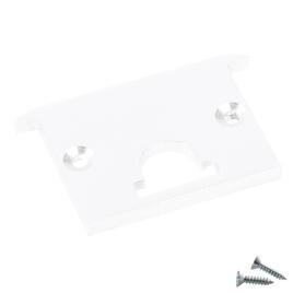 ALU END CAP M-LINE REC, FLAT, with Hole, white