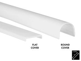 PLASTIC COVER O-LINE ROUND MILKY (OPAL), 3m