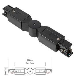 3 Fase Track Twisted Connector - black