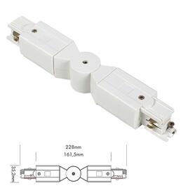 3 Fase Track Twisted Connector - white