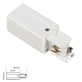3 Fase Track Power Connector - white left