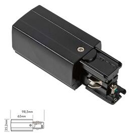 3 Fase Track Power Connector - black right