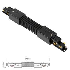 3 Fase DALI Track Flexible Connector, +/-90°, black