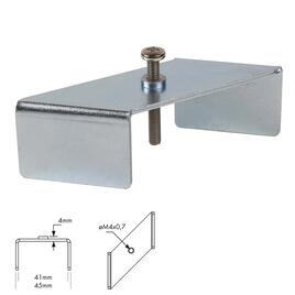 MOUNTING CLAMP for MOUNTING RAIL, galvanized sheet steel