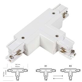 3 Fase Track T-Connector - white adjustable/right
