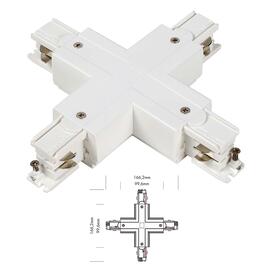 3 Fase Track Cross Connector - white