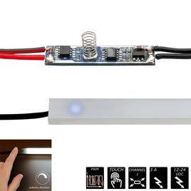 PWM PROFILE SENSOR TOUCH DIMMER with blue LED, 1x 3A
