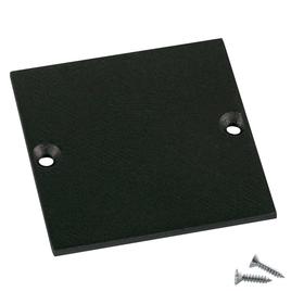 ALU END CAP SQ-LINE STANDARD, FLAT, black