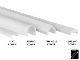 PLASTIC COVER S-LINE FLAT MILKY (OPAL), BREAK PROOF, 2m