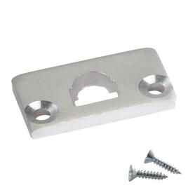 ALU END CAP S-LINE LOW, FLAT, with Hole, silver