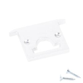 ALU END CAP S-LINE REC, FLAT, with Hole, white