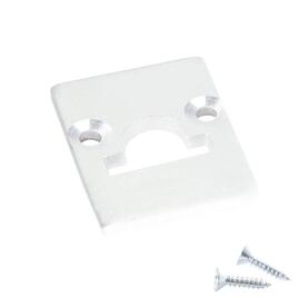 ALU END CAP S-LINE STANDARD 24, FLAT, with Hole, white