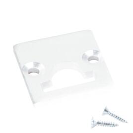 ALU END CAP S-LINE STANDARD, FLAT, with Hole, white